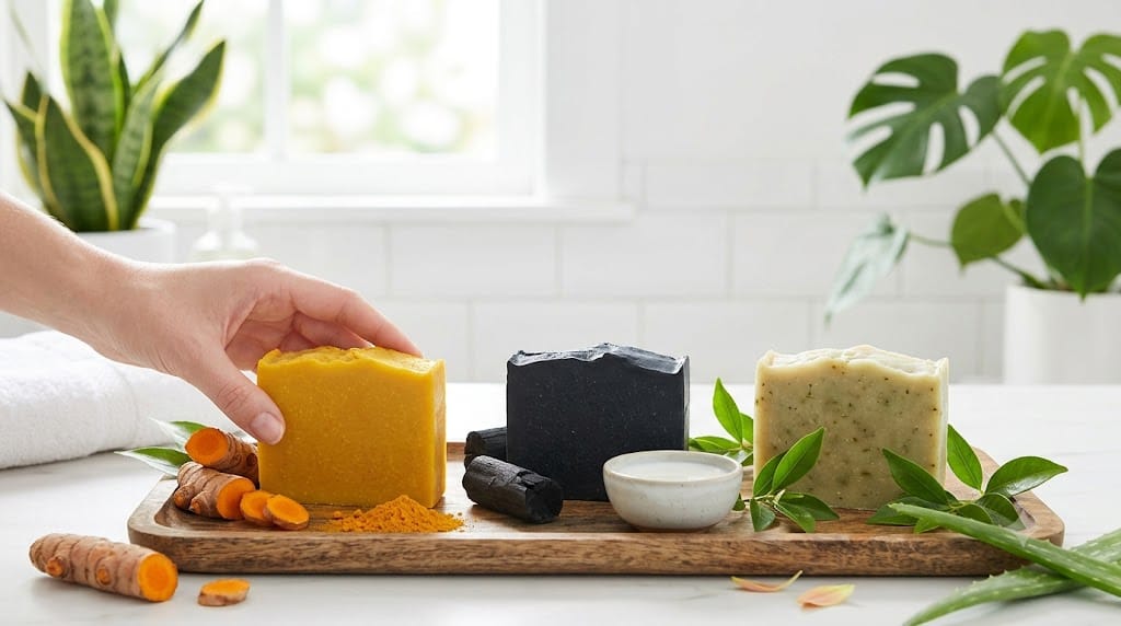 بهترین صابون برای جوش-اورکلین-زردچوبه-گوگرد-زغال